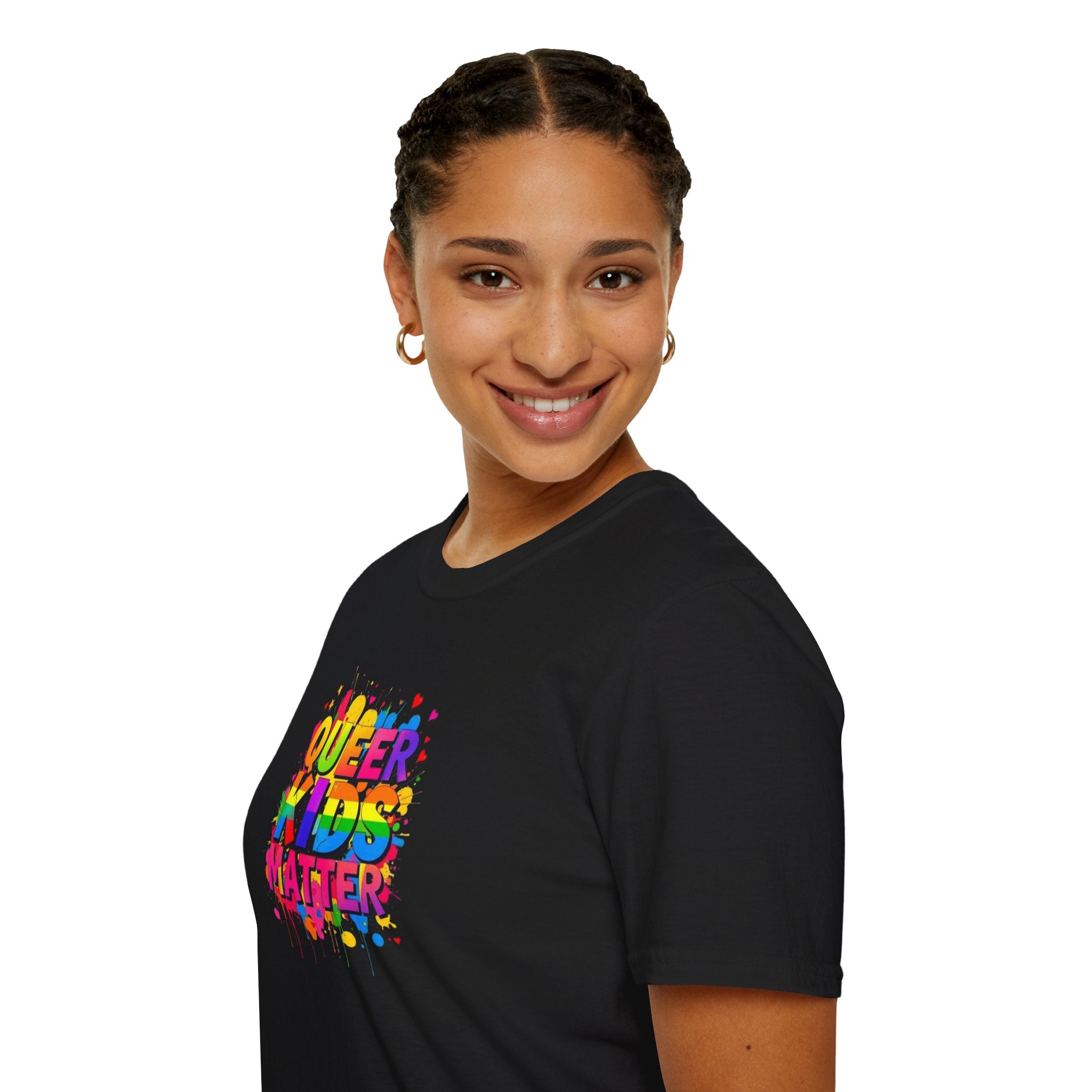 Queer Kids Matter Unisex Softstyle T-Shirt - Celebrate Inclusivity & Pride