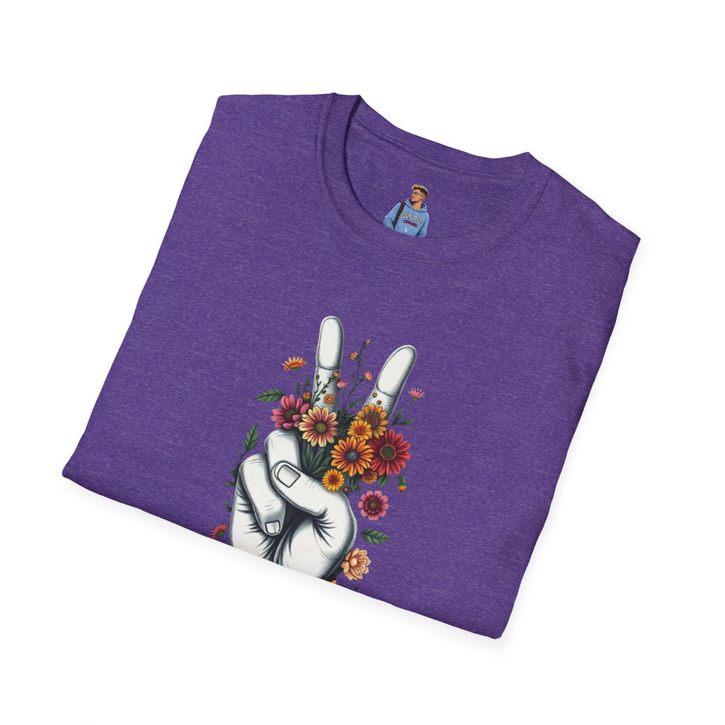 Camiseta unisex de estilo suave Grow Peace: inspiración boho, perfecta para festivales y uso diario