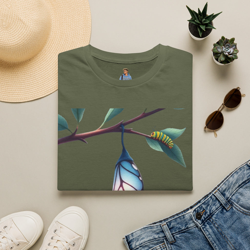 Trans Caterpillar to Butterfly Graphic T-Shirt