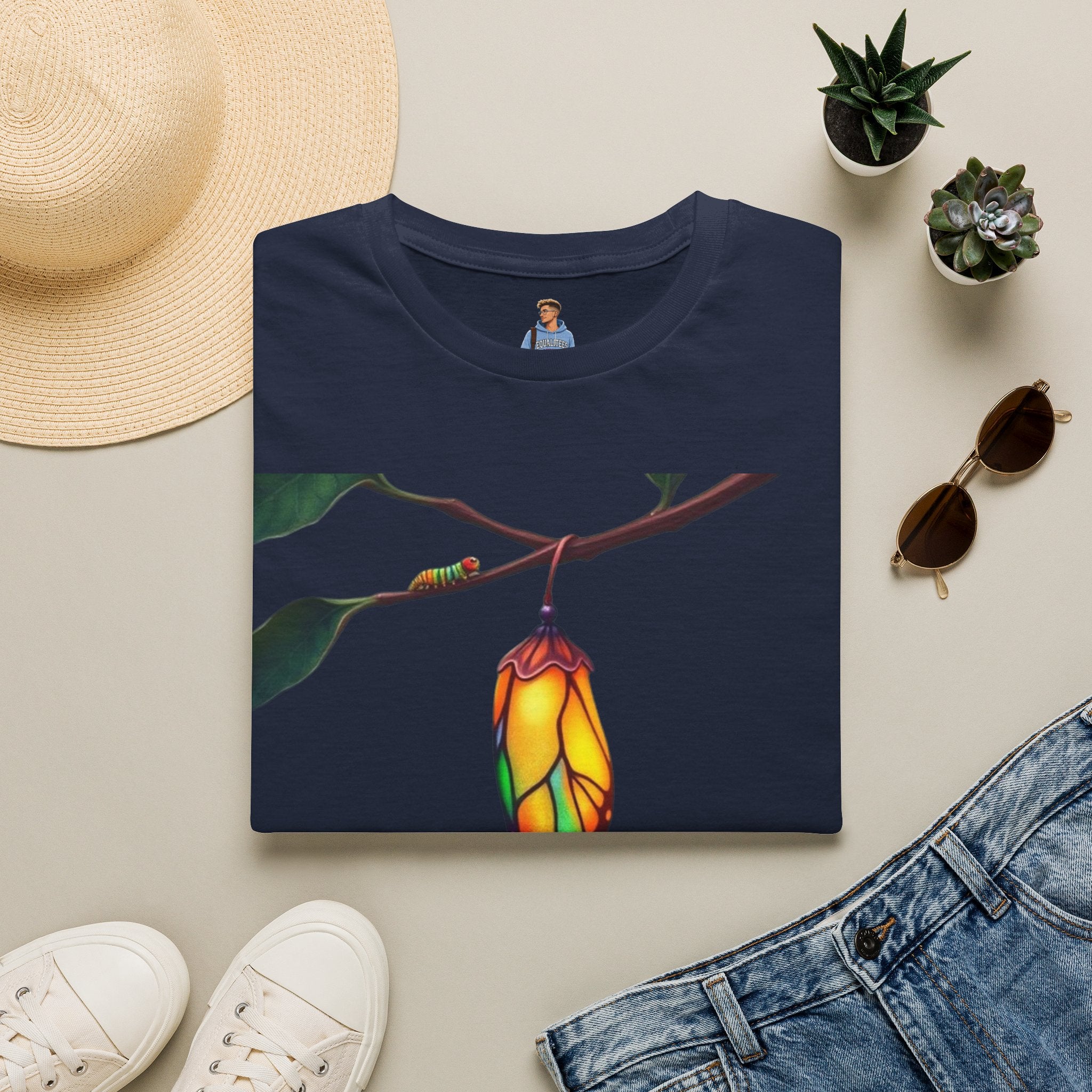 Rainbow Butterfly Cocoon Pride T-Shirt