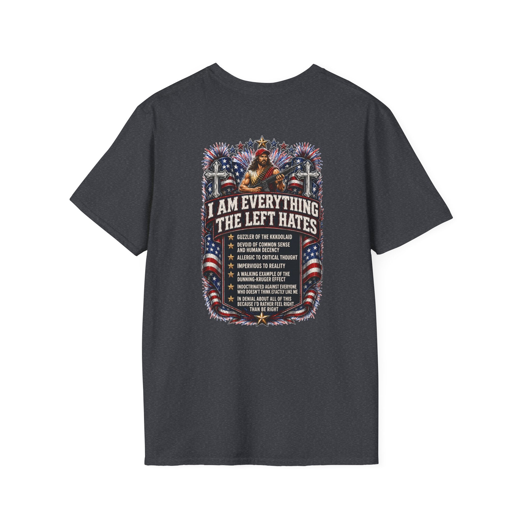Star Spangled Awesome Graphic Tee ("Proud to Be Delusional Bootlicking Nazi Trash")