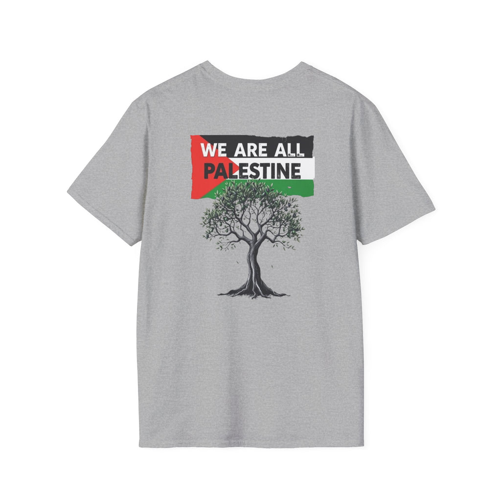 Camiseta unisex de estilo suave: "Apoya a Gaza y todos somos Palestina".