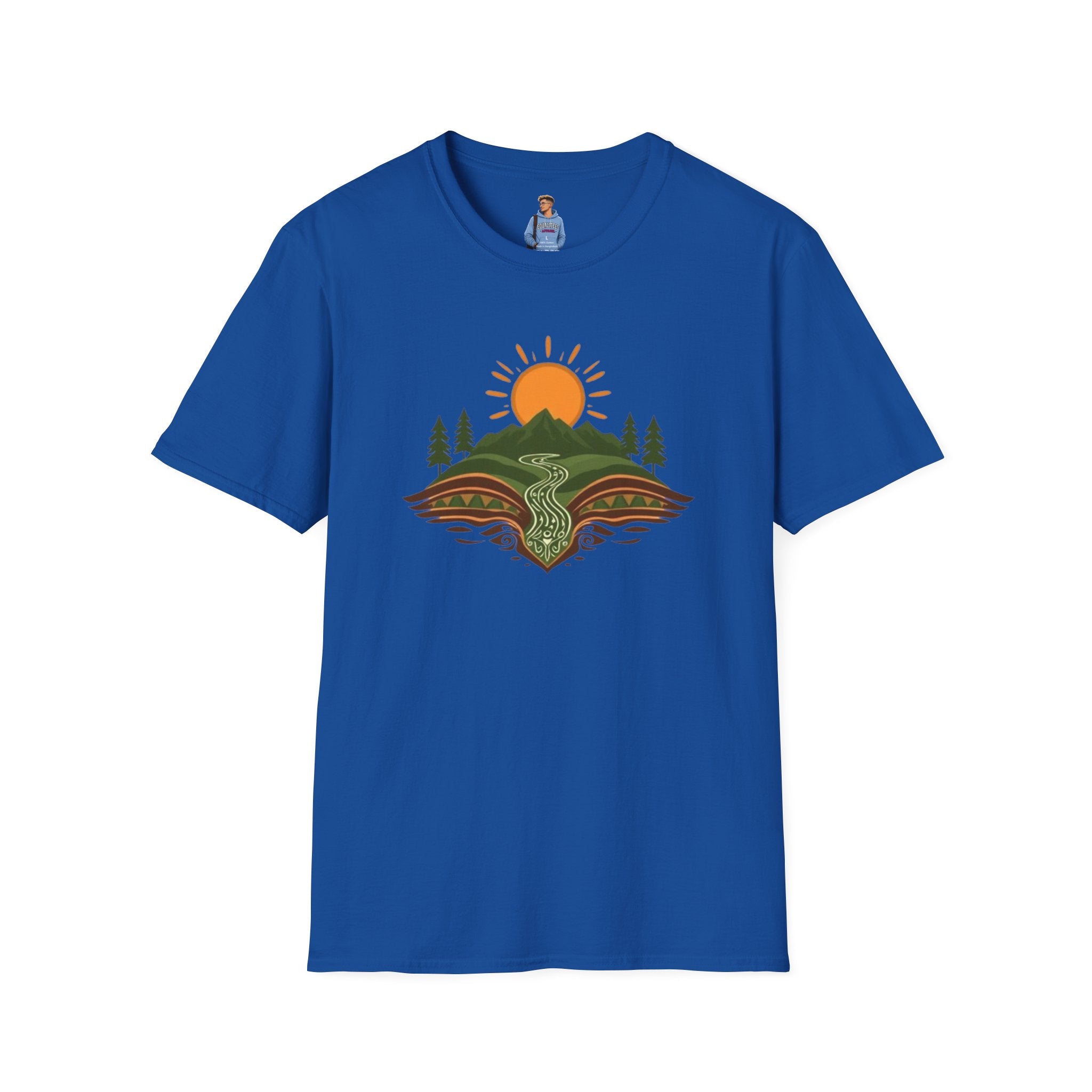 Mountain Scene Unisex Softstyle T-shirt