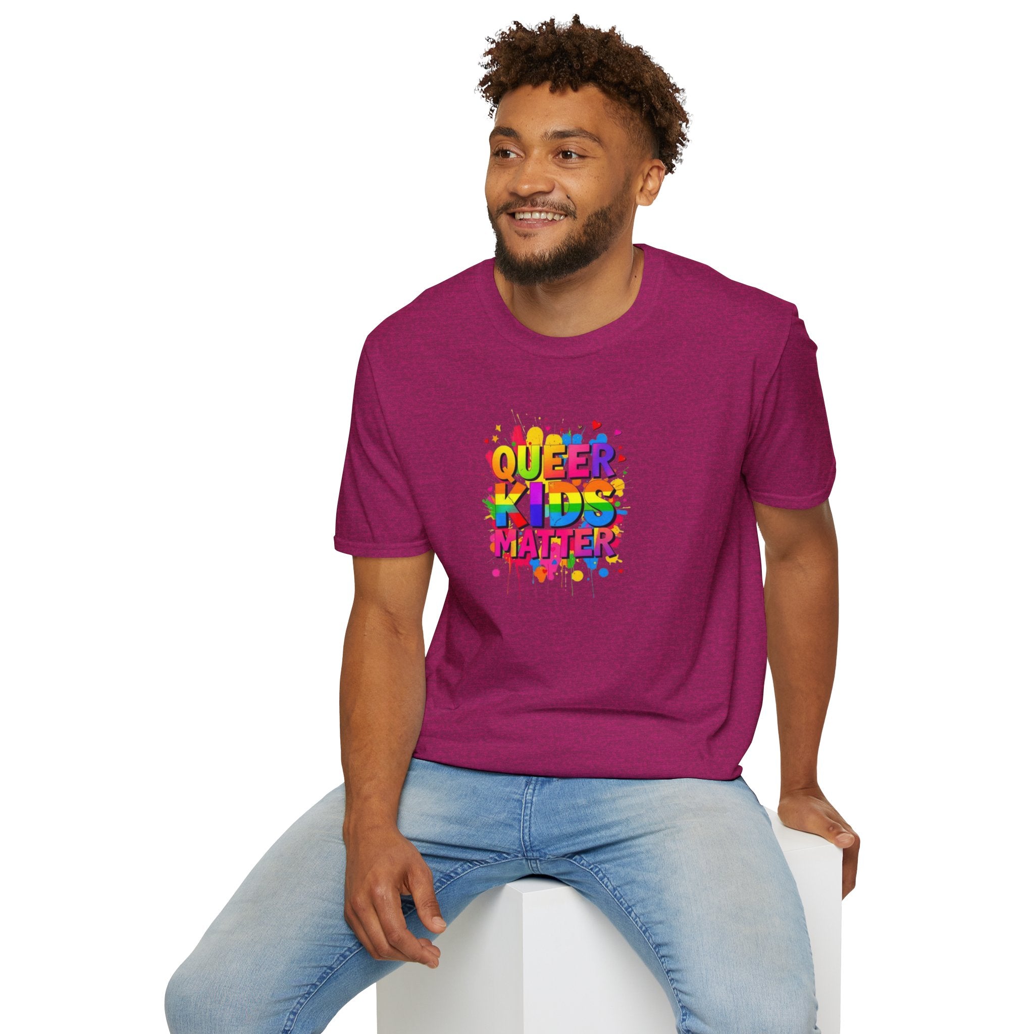 Queer Kids Matter Unisex Softstyle T-Shirt - Celebrate Inclusivity & Pride