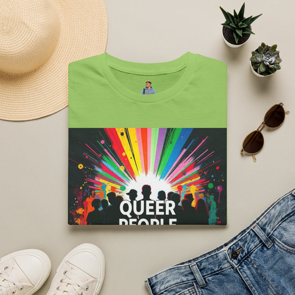 Unisex Softstyle T-Shirt - 'Queer People Belong Everywhere' Pride Graphic Tee