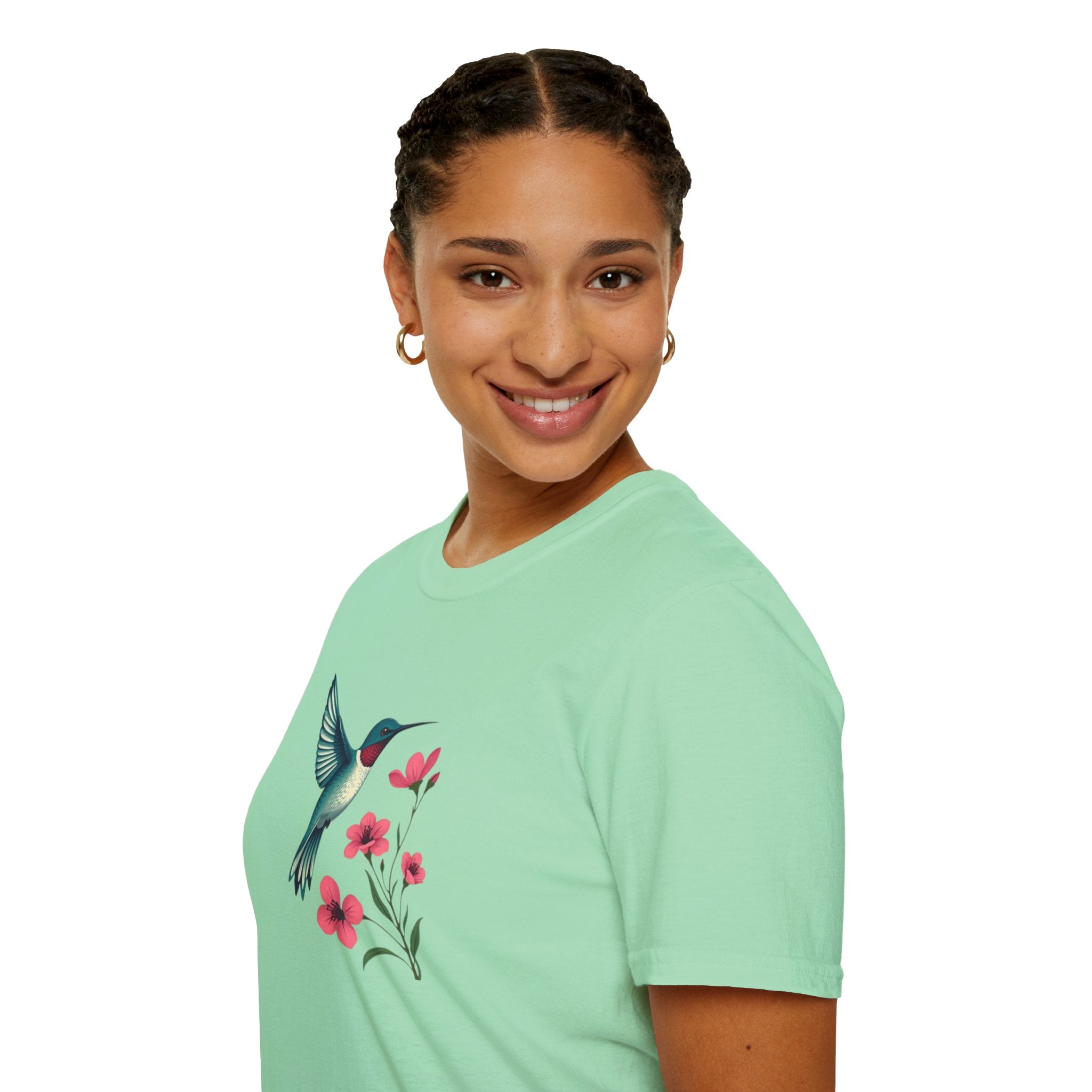 Floral Hummingbird T-Shirt