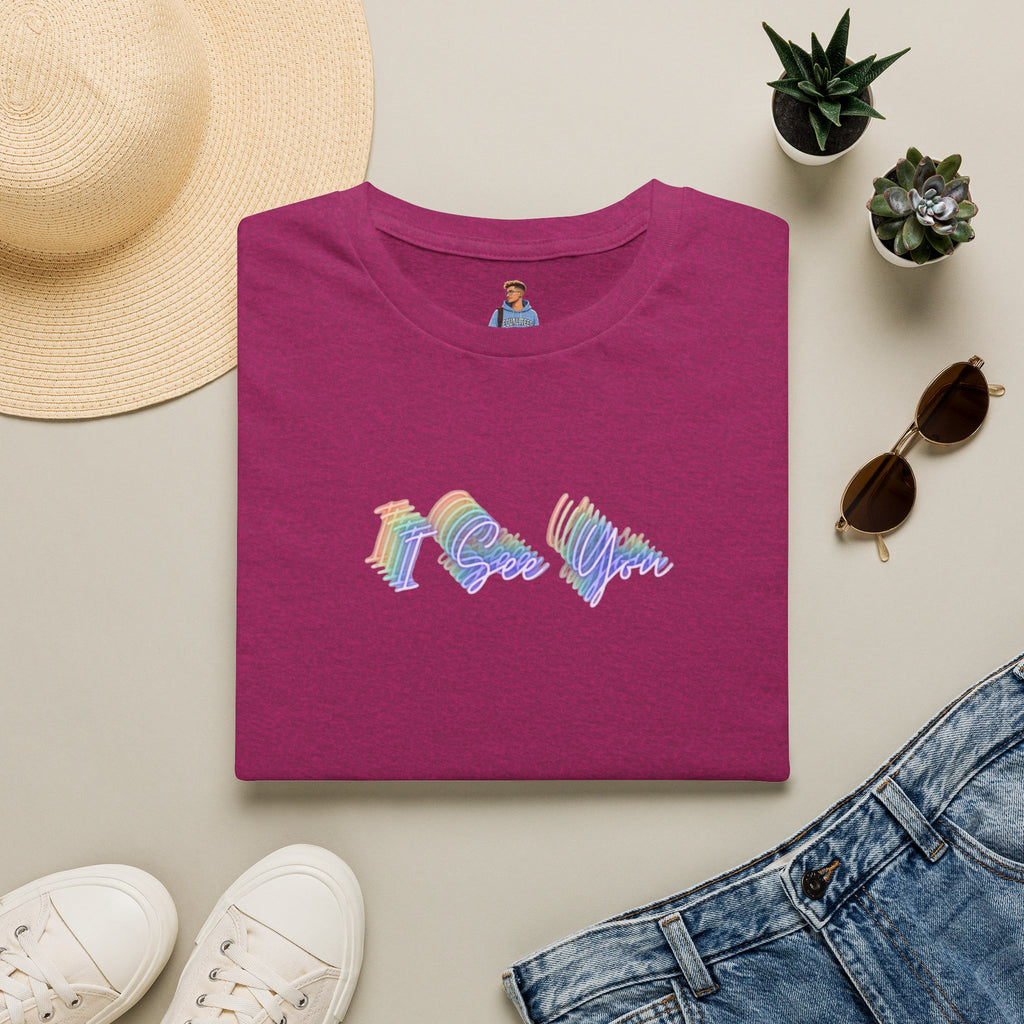 I See You Unisex Softstyle T-Shirt - Colorful Wave Design for LGBTQ+ Visibility