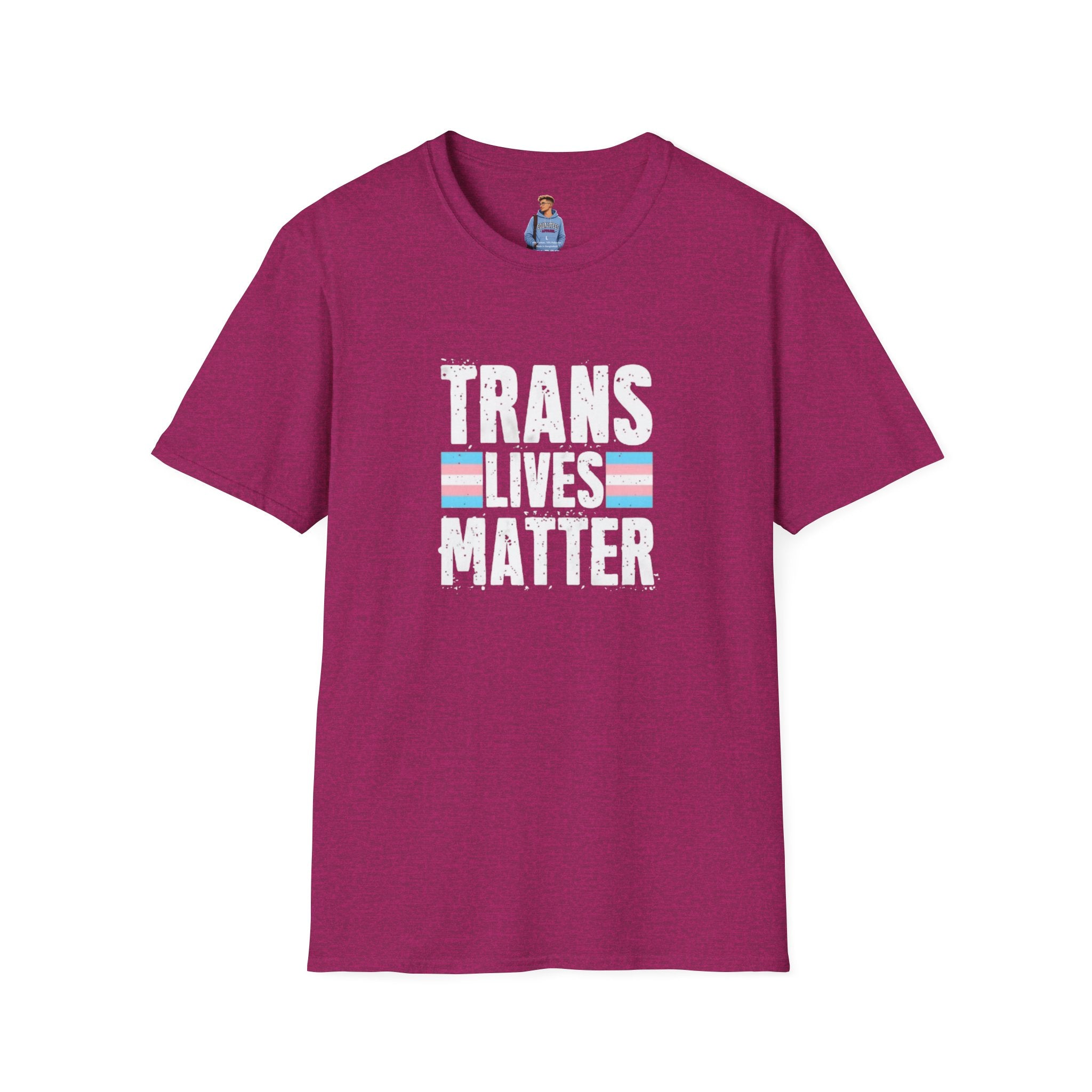 Camiseta unisex de estilo suave Trans Lives Matter: apoya los derechos LGBTQ+