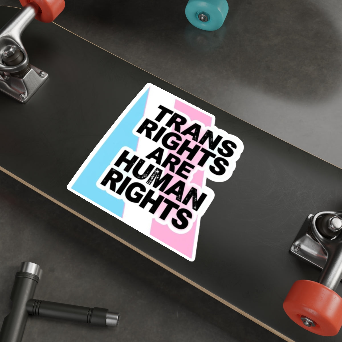 Die-Cut Stickers - TRANS RIGHTS ARE HUMAN RIGHTS - EqualiTees.Me
