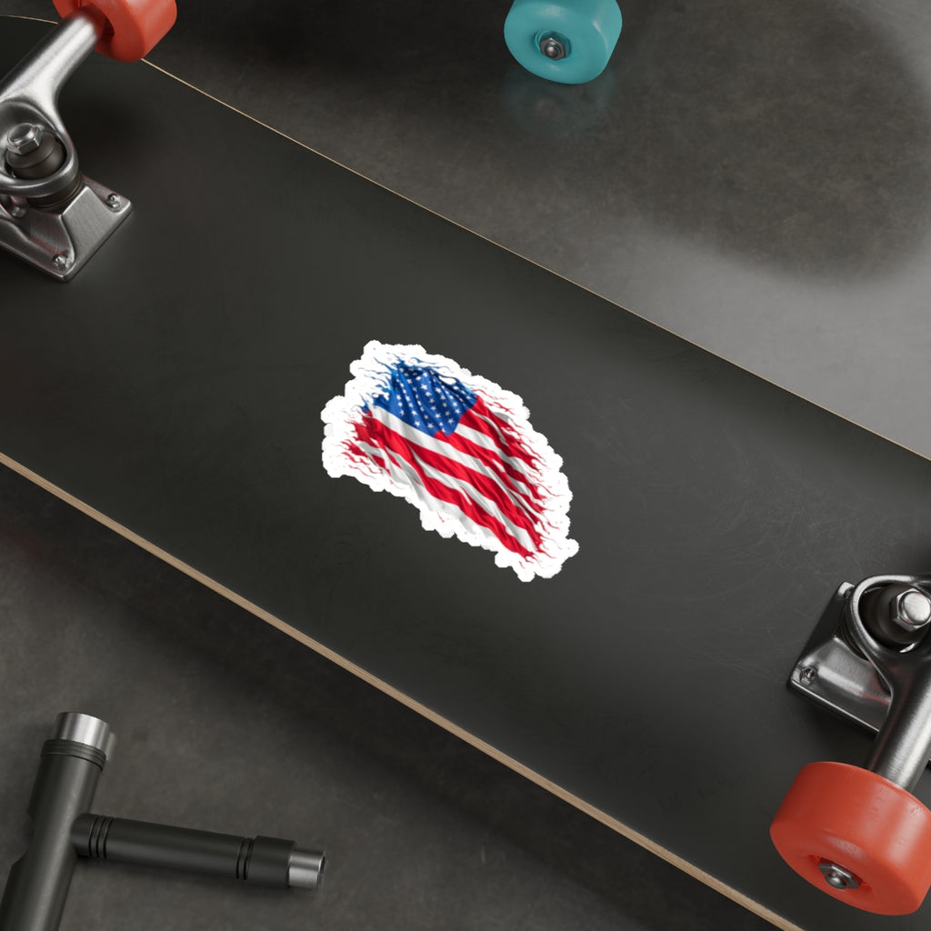 Die-Cut Stickers - American Flag Art - EqualiTees.Me
