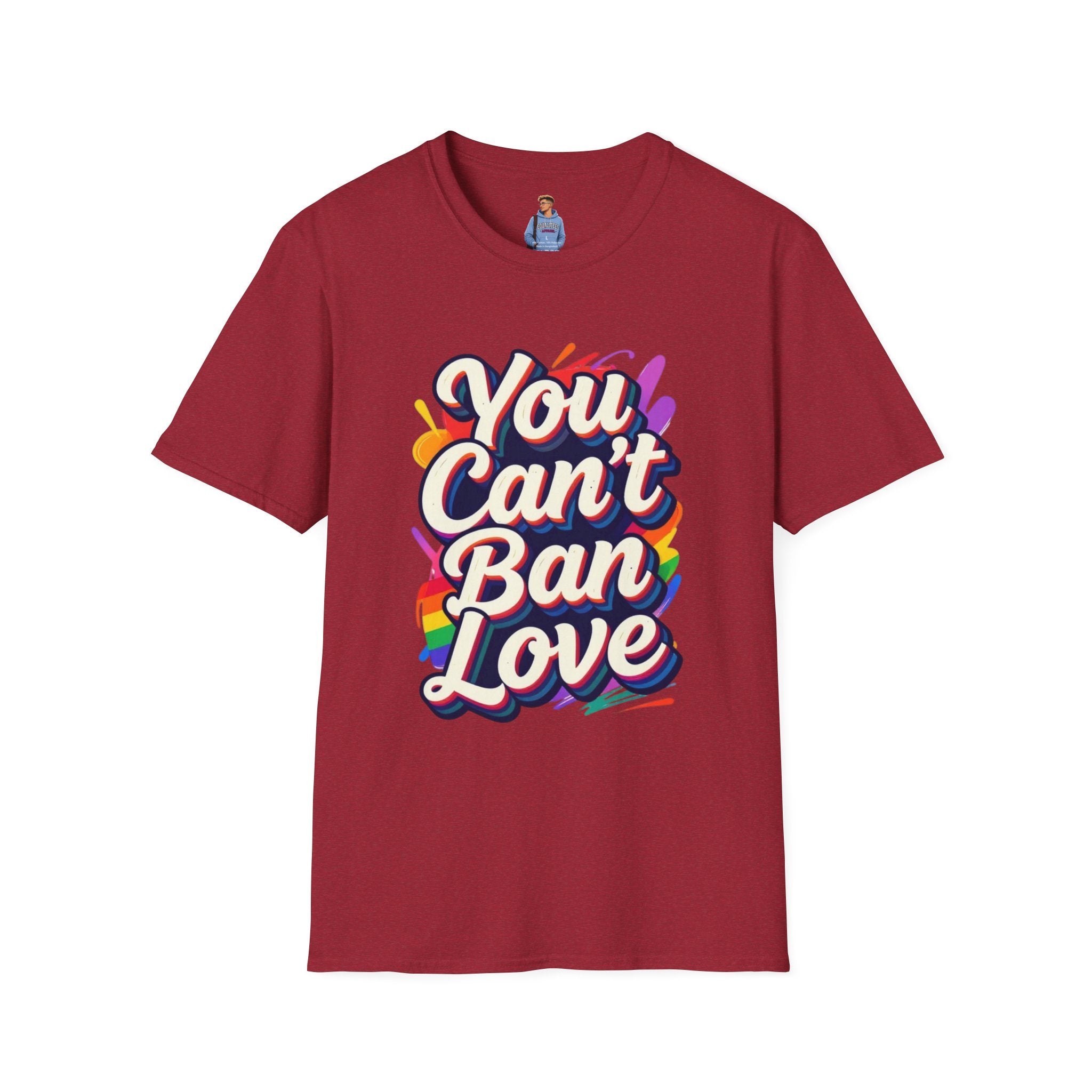 You Can't Ban Love T‑Shirt — Rainbow LGBTQ+ Pride Graphic Tee