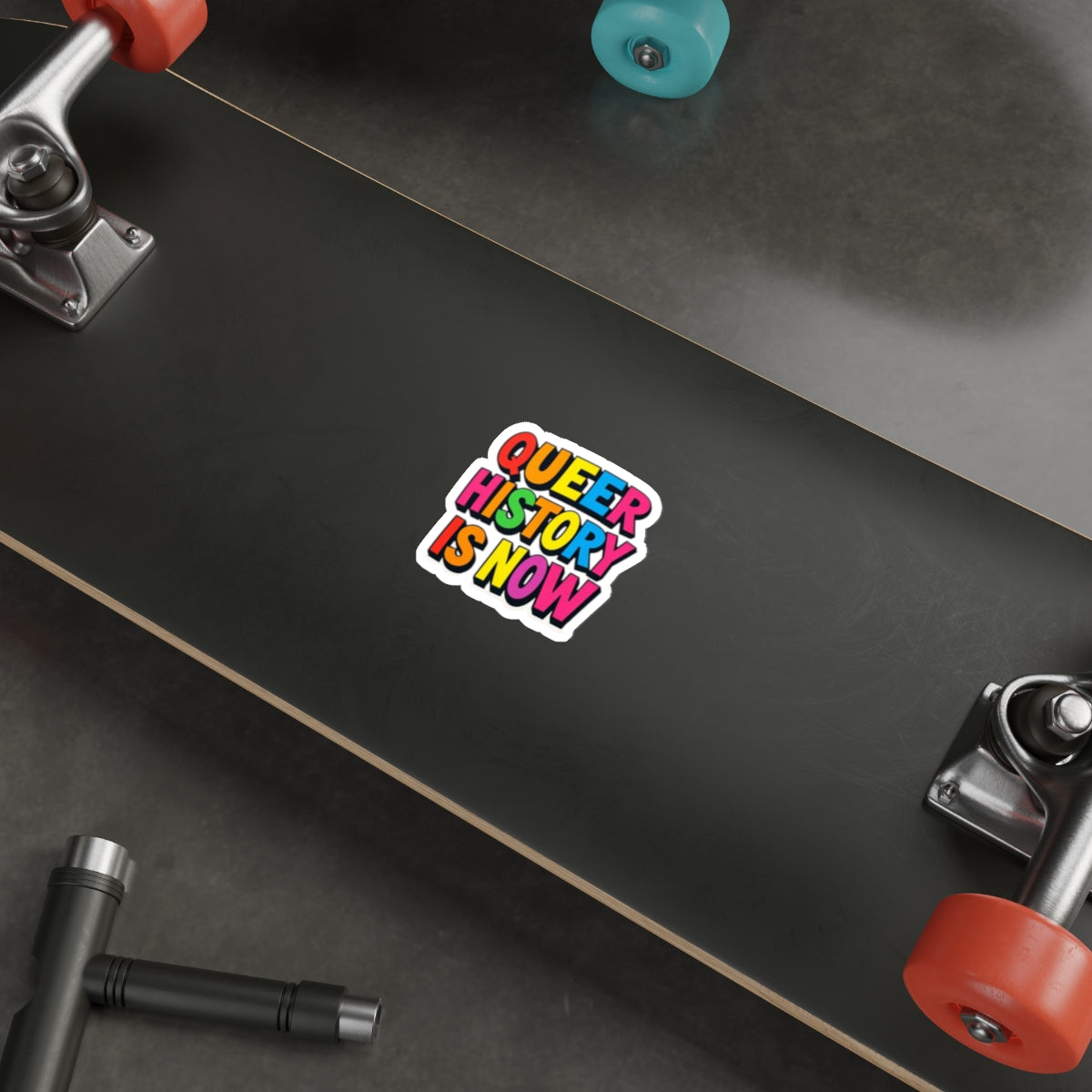 QUEER HISTORY IS NOW Die Cut Sticker