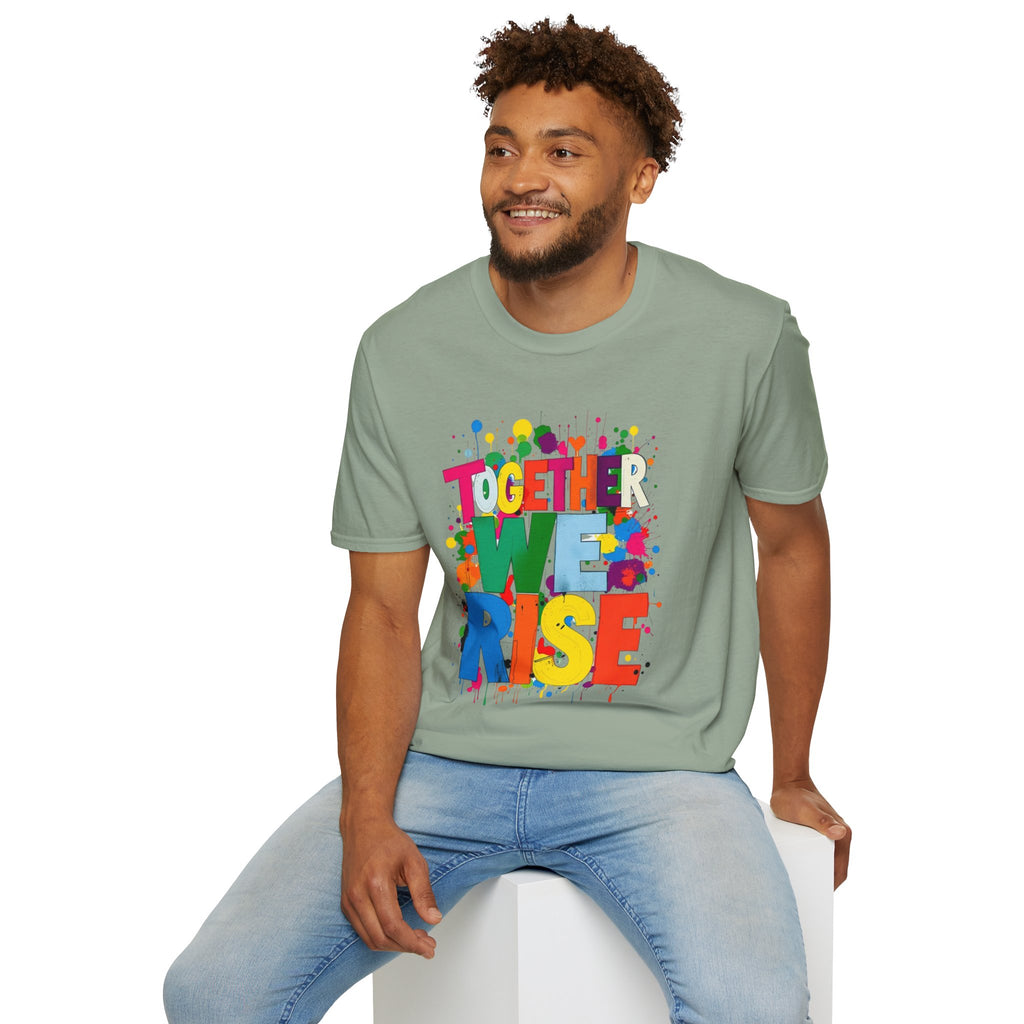 Juntos nos levantamos Camiseta unisex de estilo suave