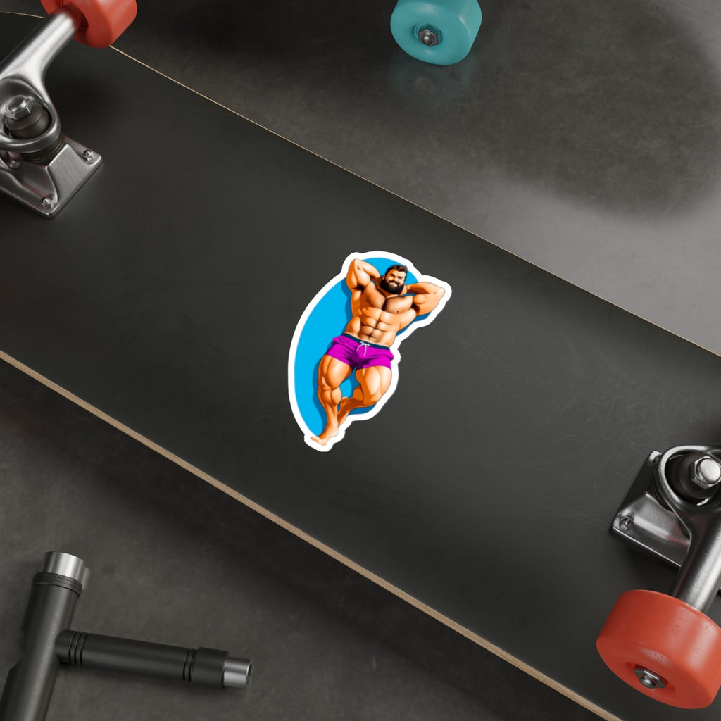 Die-Cut Stickers - Lounging Bear - EqualiTees.Me