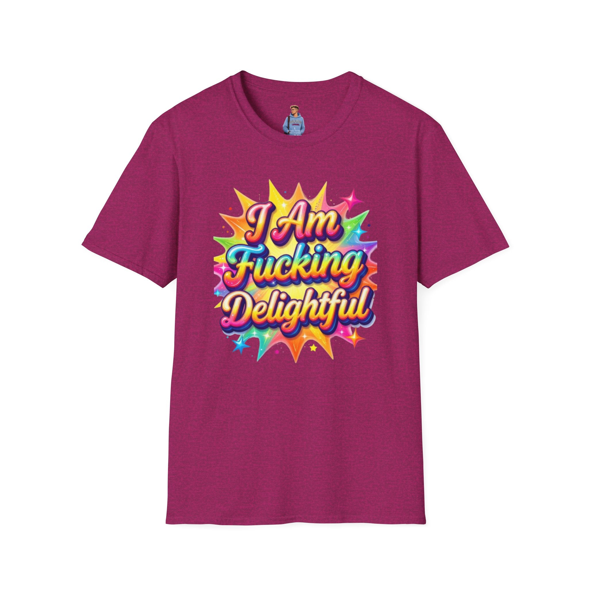 I Am Fucking Delightful T-Shirt - Bold Rainbow Self-Love Graphic Tee