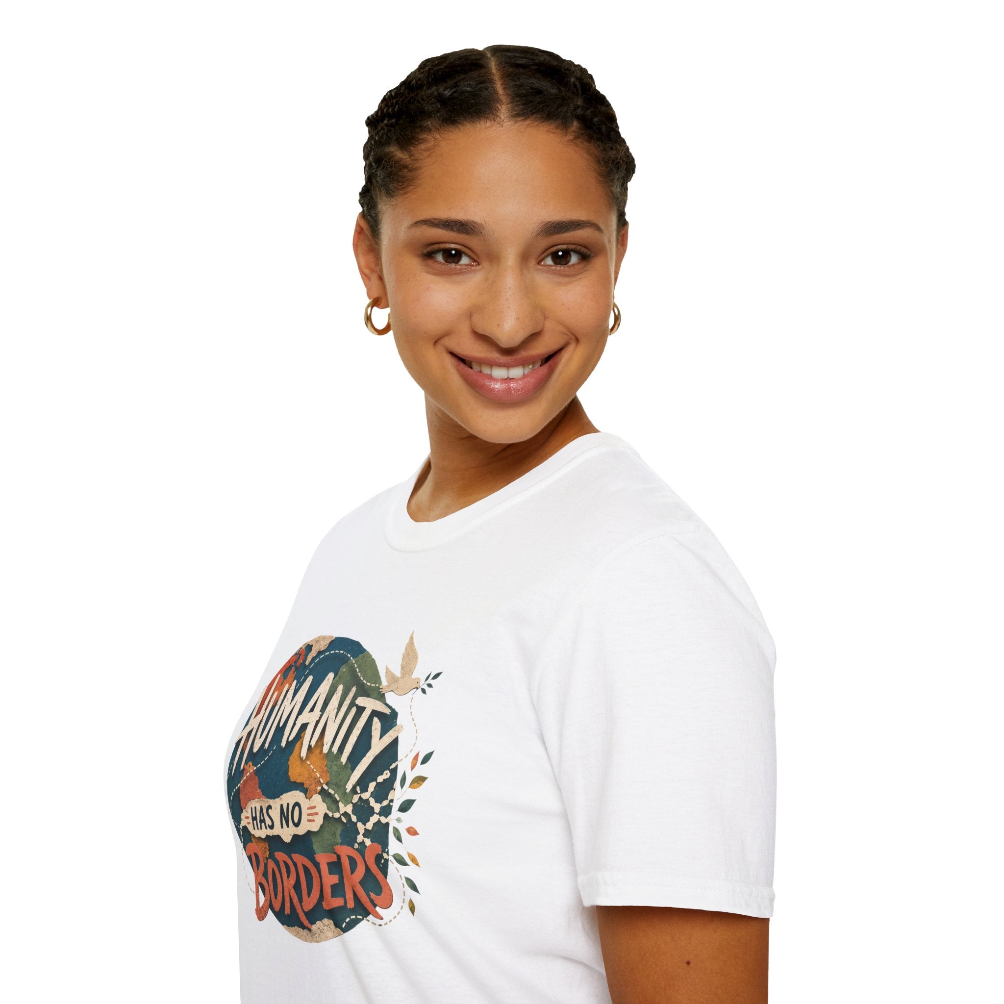 Humanity Has No Borders T-Shirt — Earth & Peace Graphic Tee