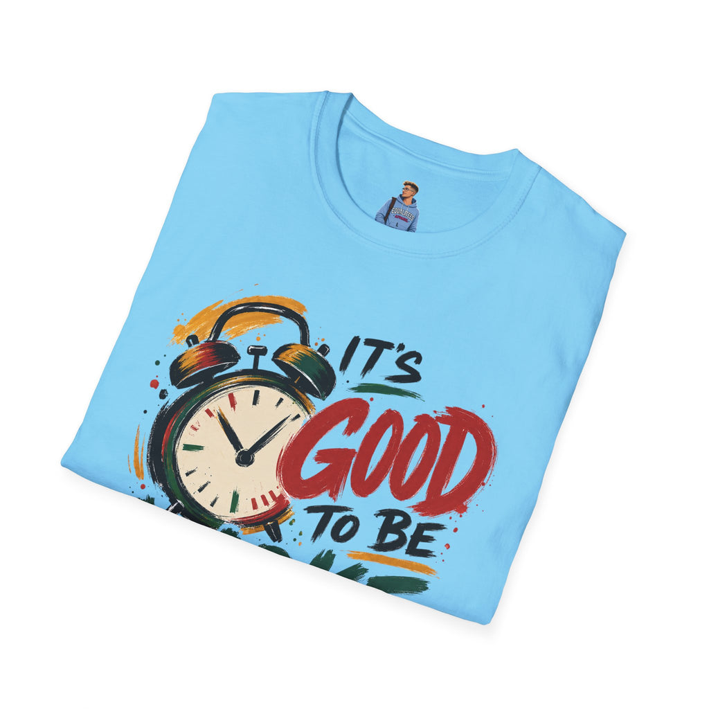 T-Shirt — "It's Good To Be Woke" Graphic Tee (Alarm Clock Design)