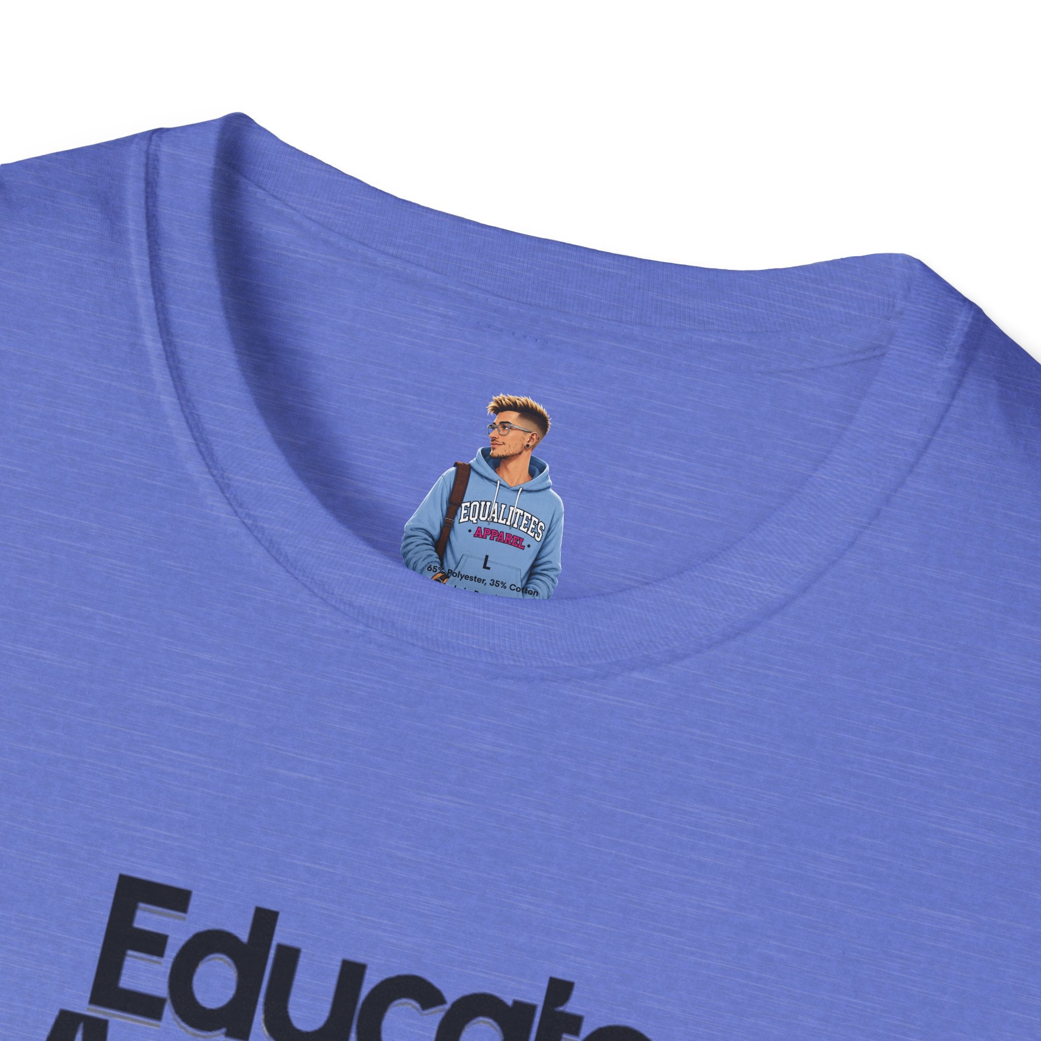 Teacher Advocate T-Shirt - Subtle Pride Educate Advocate Celebrate Design