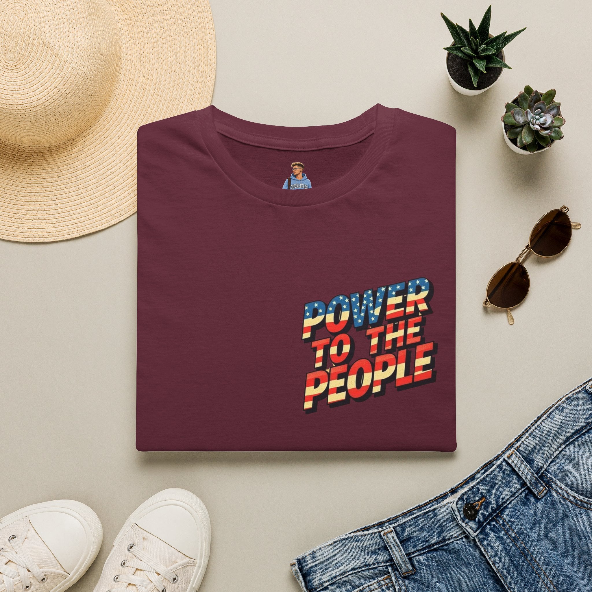 Camiseta unisex de estilo suave Power to the People, camiseta clásica de protesta