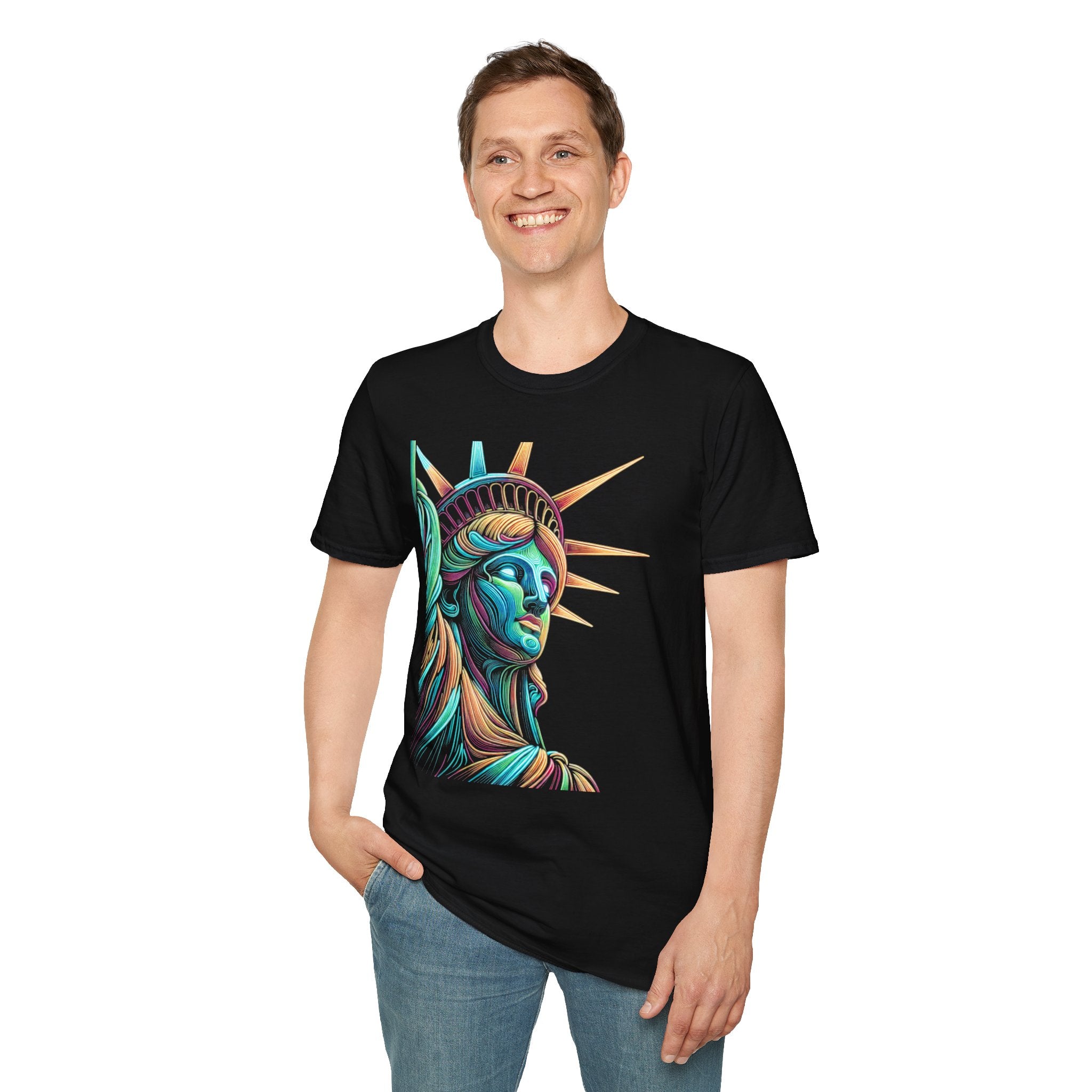 Camiseta unisex de estilo suave Lady Liberty