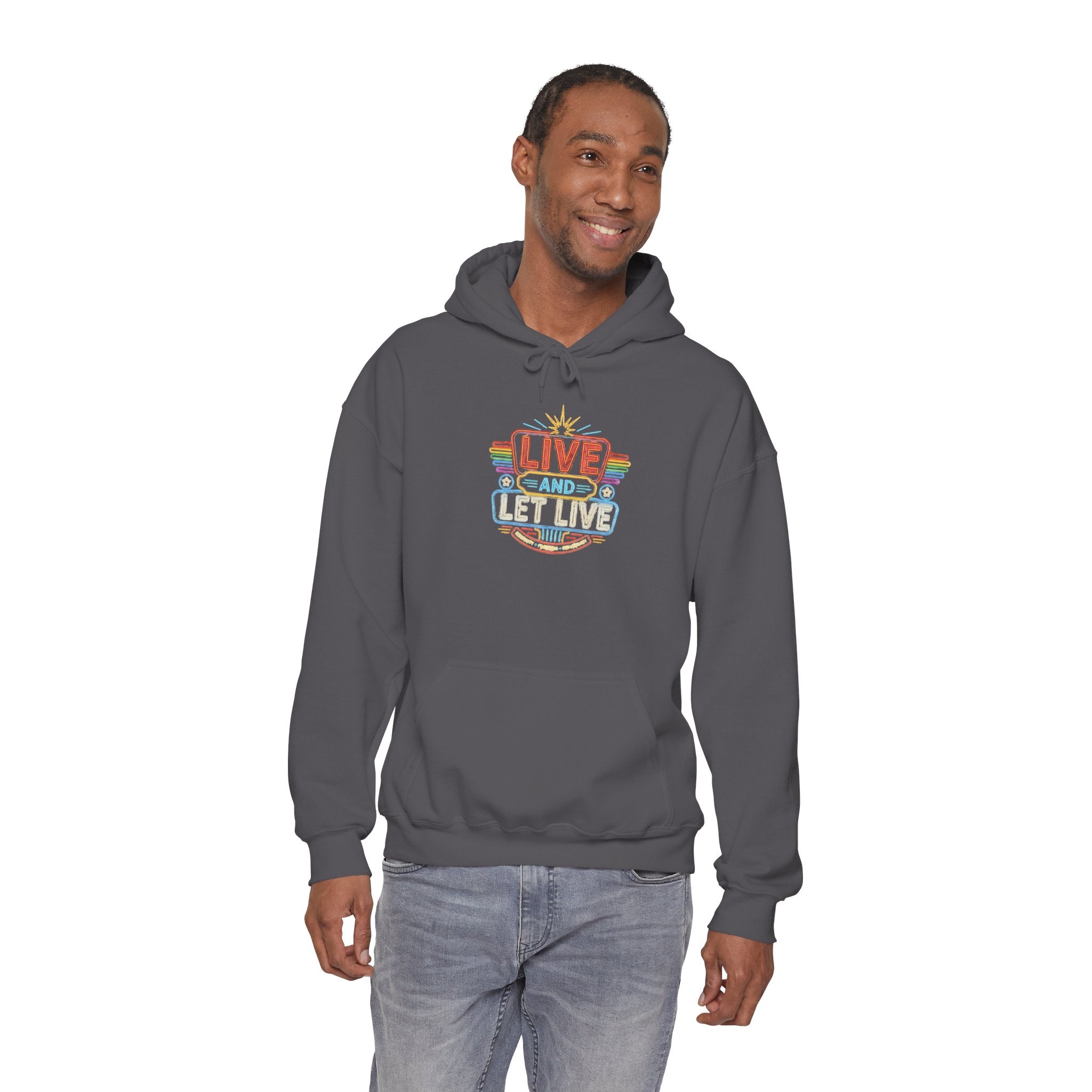 Live And Let Live Hoodie — Retro Peace Graphic Pullover