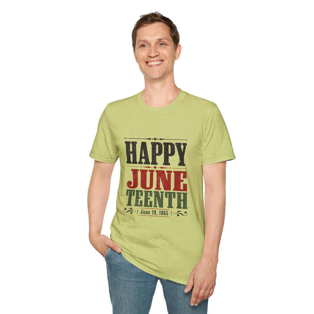 Juneteenth T-Shirt — "Happy Juneteenth" Celebration Tee
