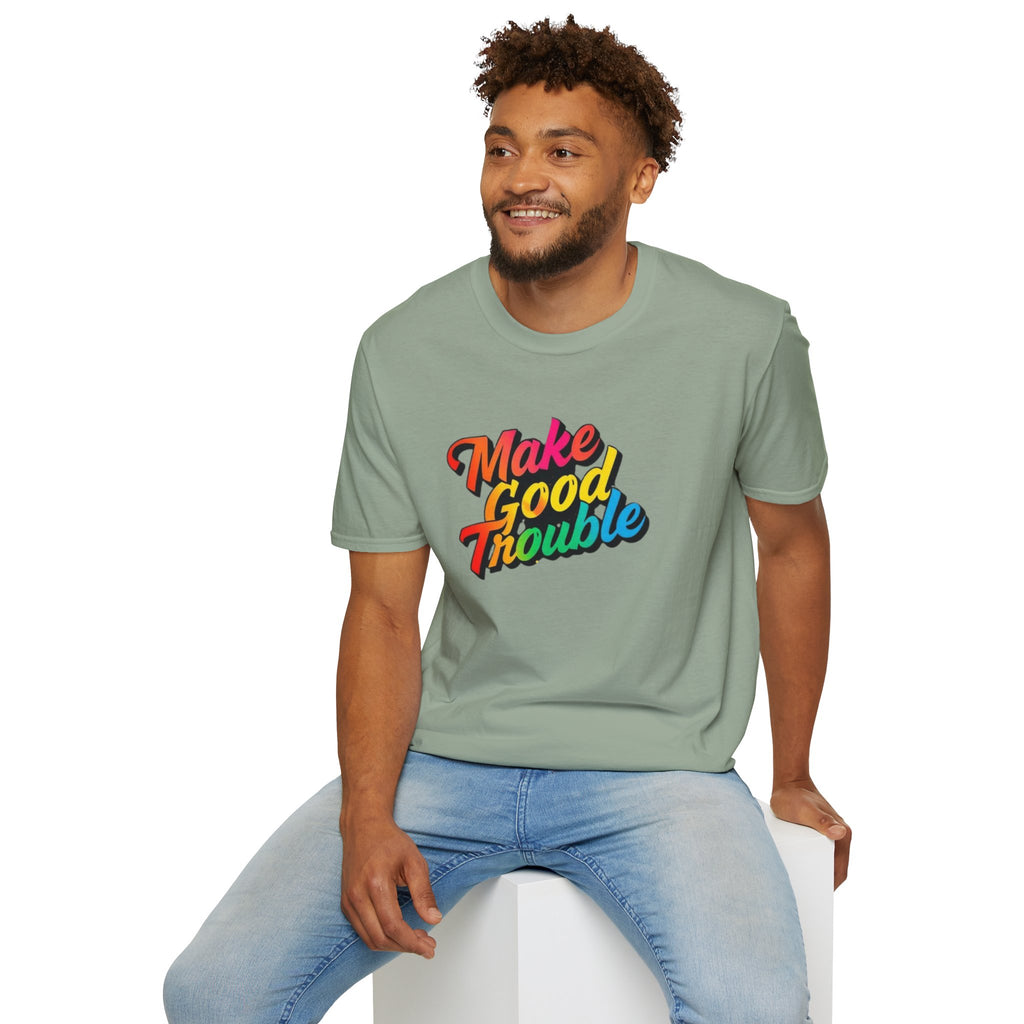 Make Good Trouble' Rainbow T-Shirt