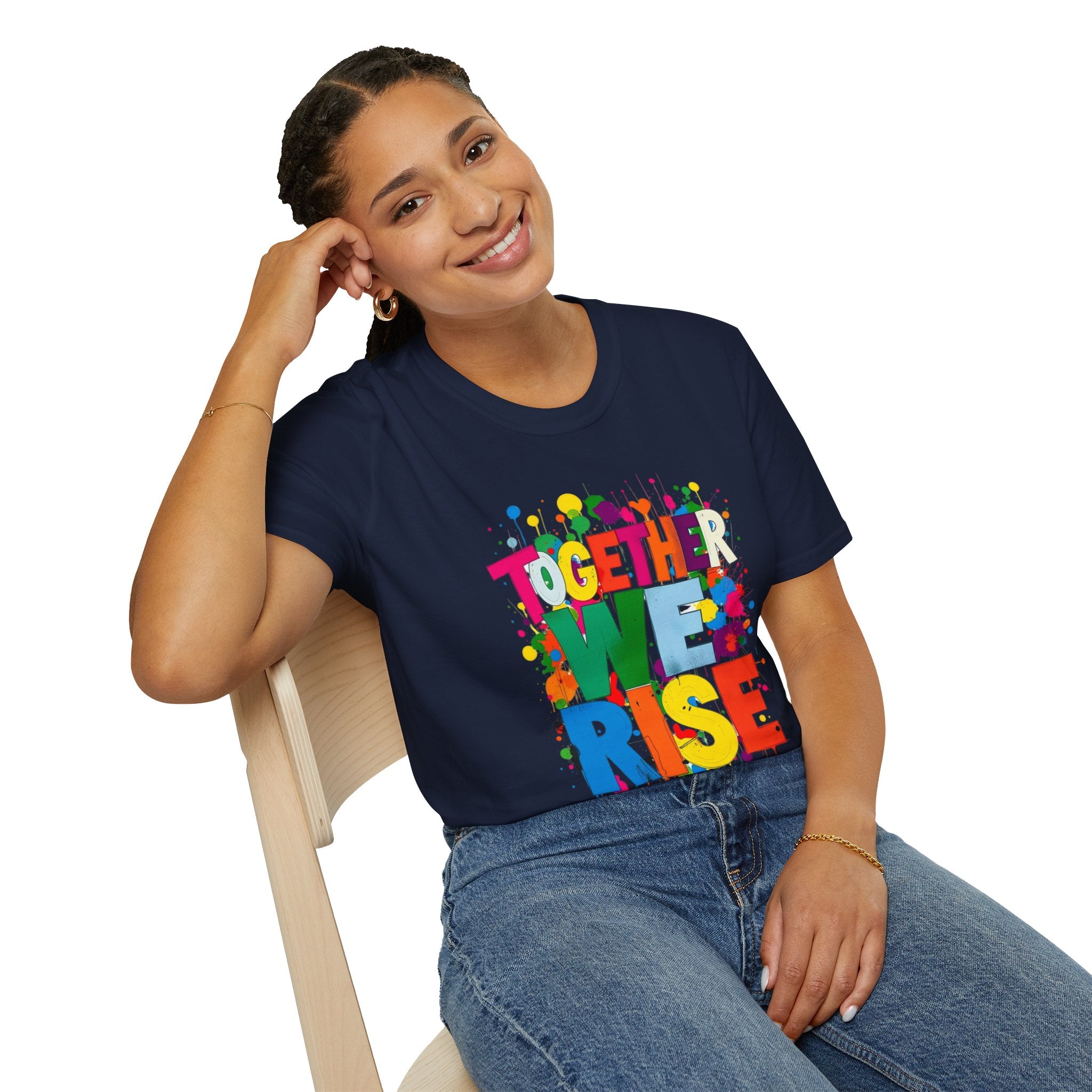 Juntos nos levantamos Camiseta unisex de estilo suave