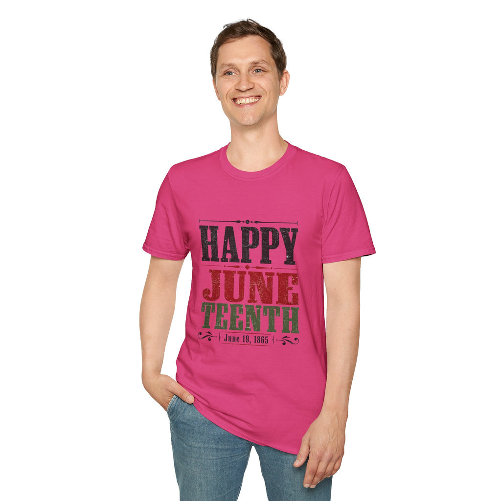 Juneteenth T-Shirt — "Happy Juneteenth" Celebration Tee