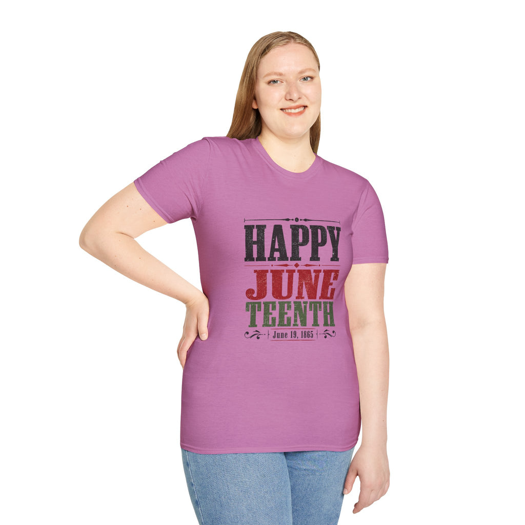 Juneteenth T-Shirt — "Happy Juneteenth" Celebration Tee