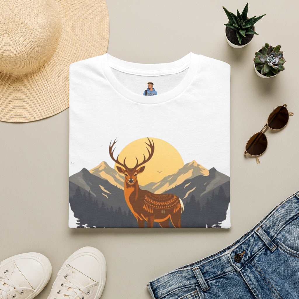 Mountain Sunset Deer Unisex Softstyle T-Shirt
