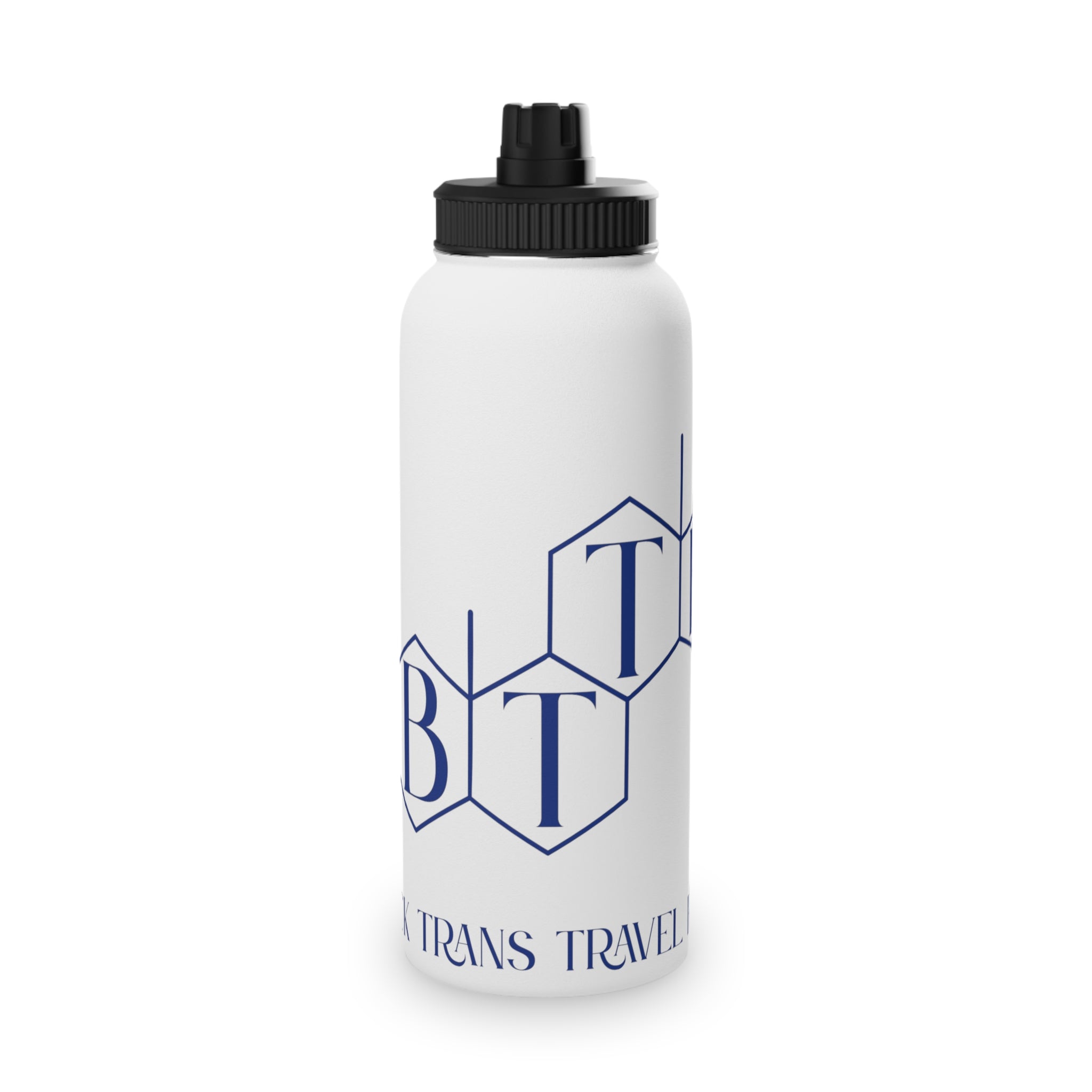 BTTF - Black Trans Travel Fund Logo Stainless Steel Sports Water Bottle