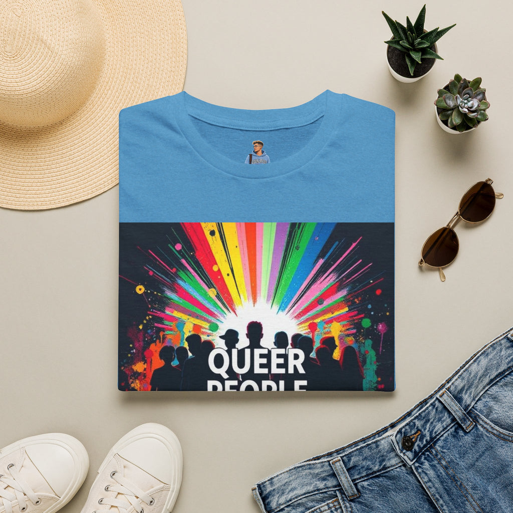 Unisex Softstyle T-Shirt - 'Queer People Belong Everywhere' Pride Graphic Tee