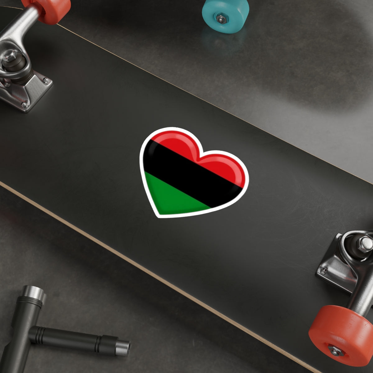 Pan African Heart Die-Cut Sticker - EqualiTees.Me