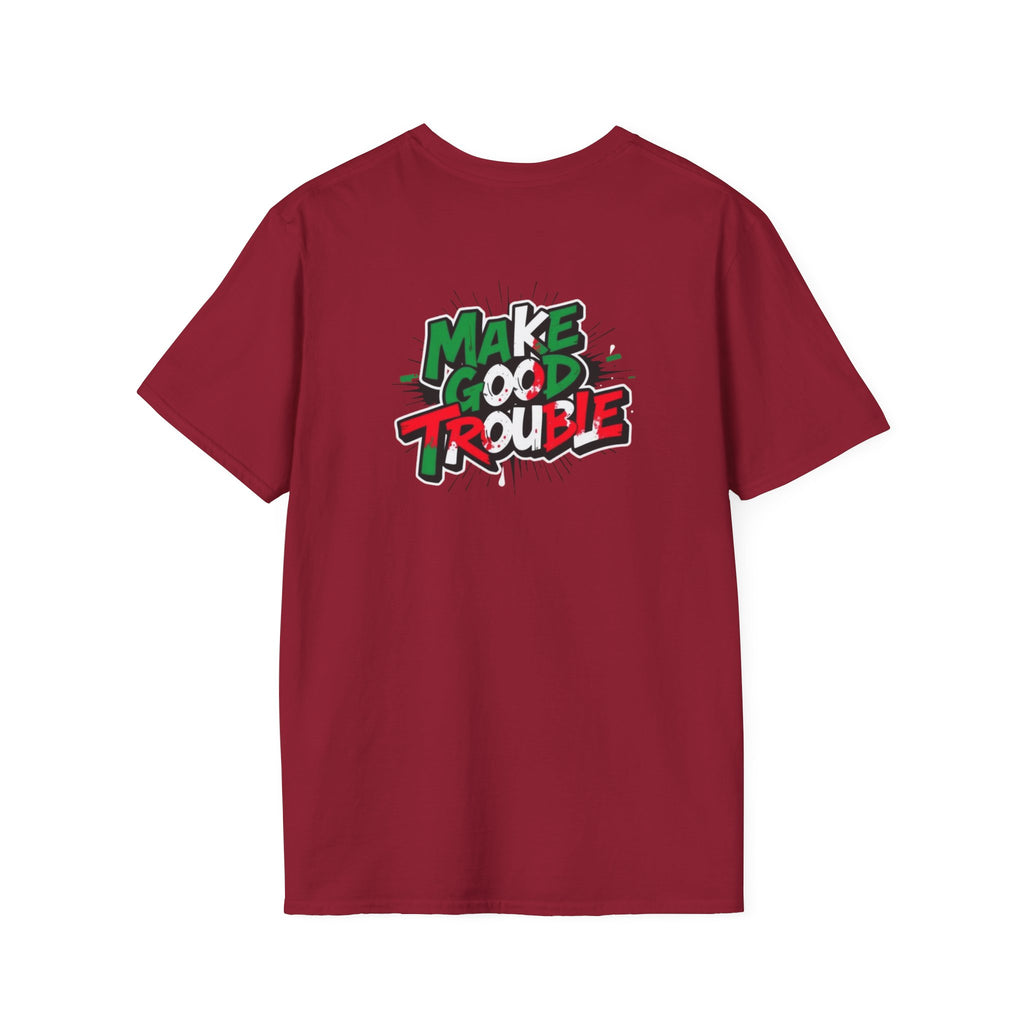 Camiseta unisex de estilo suave Make Good Trouble | Divertida camiseta gráfica para activistas y creadores de tendencias