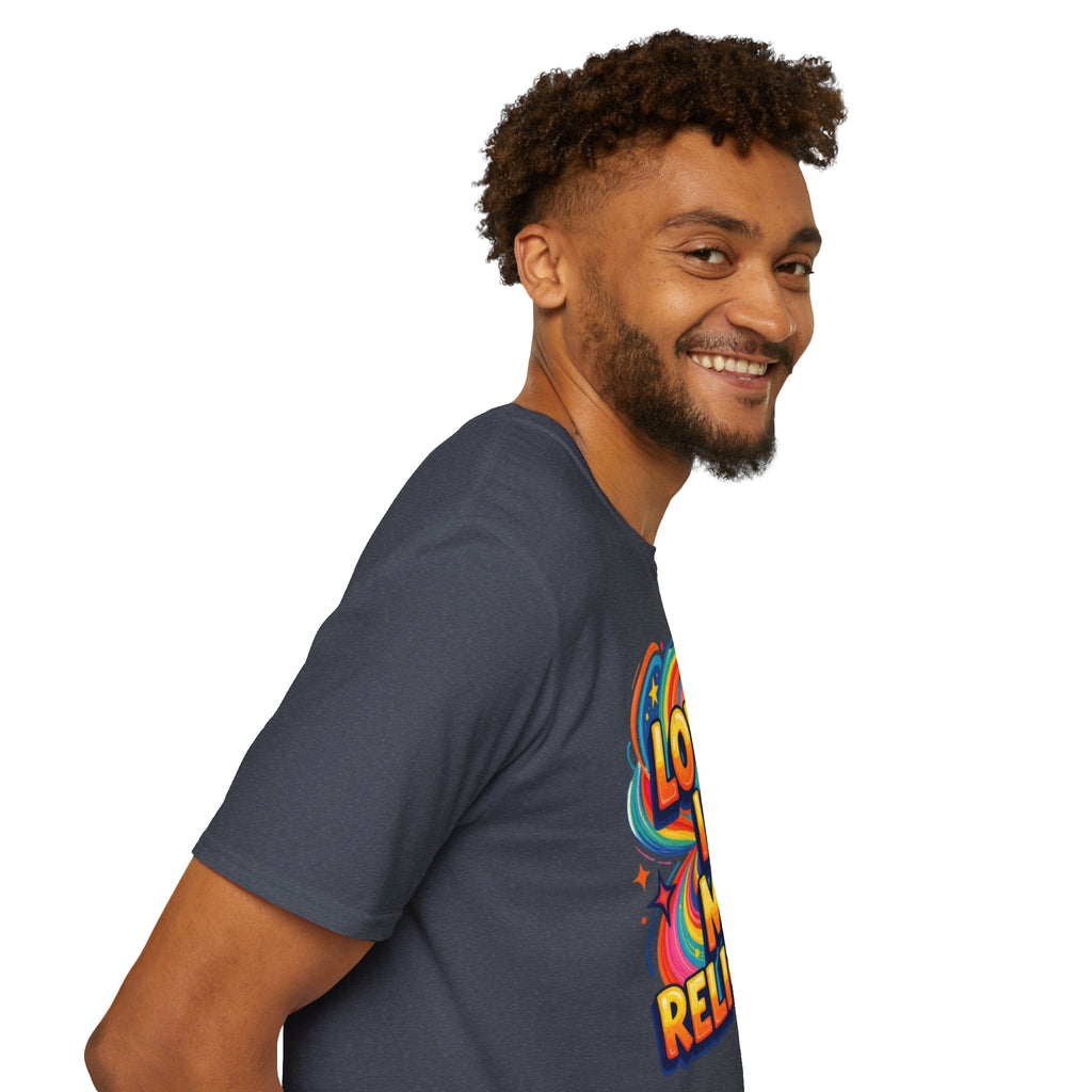 Love Is My Religion Retro Rainbow Graphic T-shirt