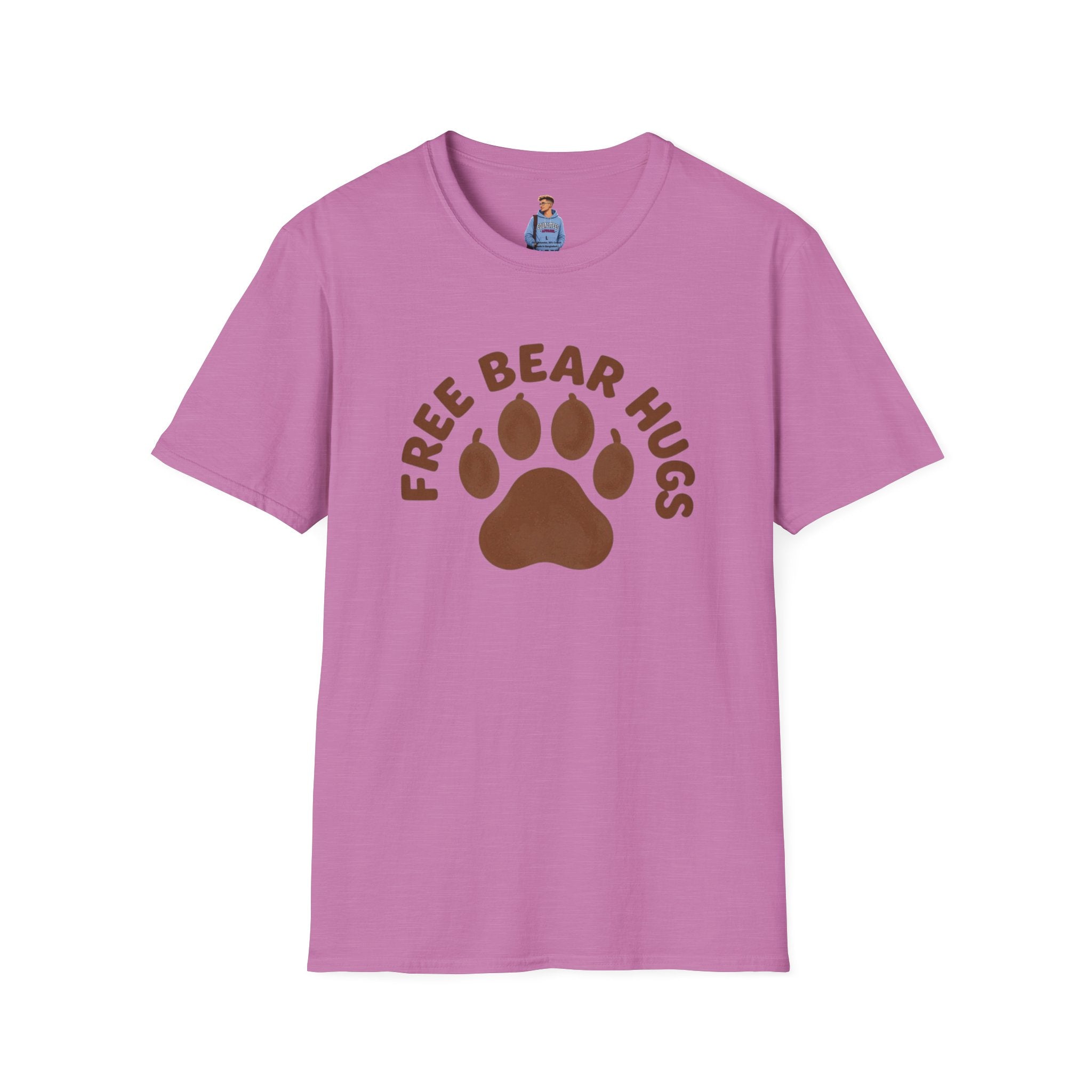 Free Bear Hugs T-Shirt — Cute Paw Print Wildlife Tee