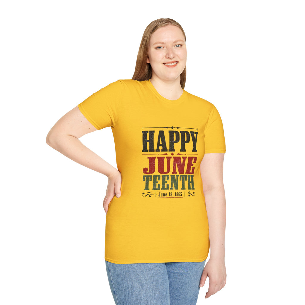 Juneteenth T-Shirt — "Happy Juneteenth" Celebration Tee