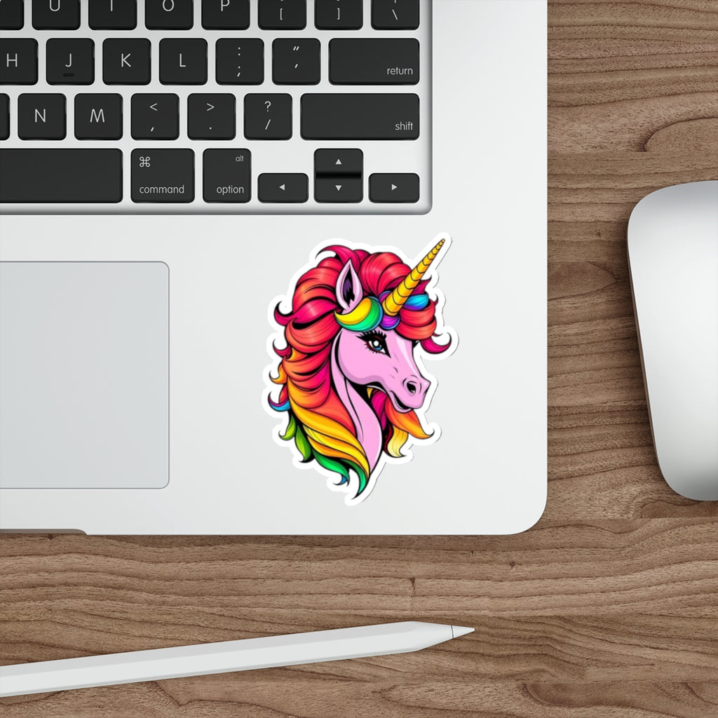 Die-Cut Stickers - Pink Unicorn - EqualiTees.Me
