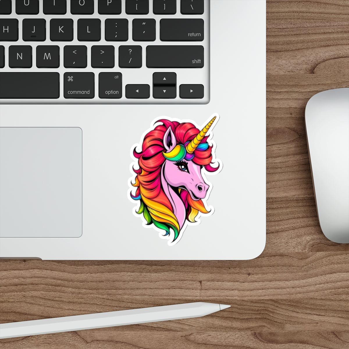 Die-Cut Stickers - Pink Unicorn - EqualiTees.Me