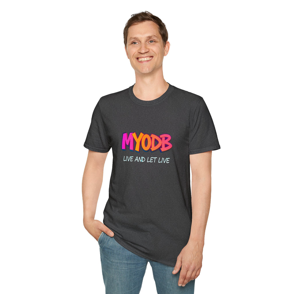 Camiseta MYODB "Vive y deja vivir" | Camiseta unisex de estilo suave | Ropa informal