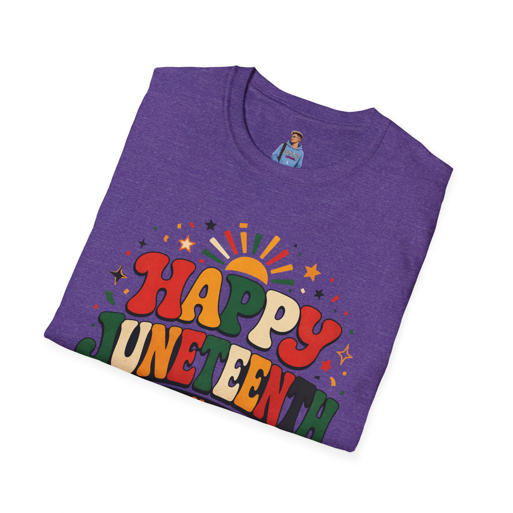 Juneteenth T-Shirt - "Happy Juneteenth" Retro Celebration Tee