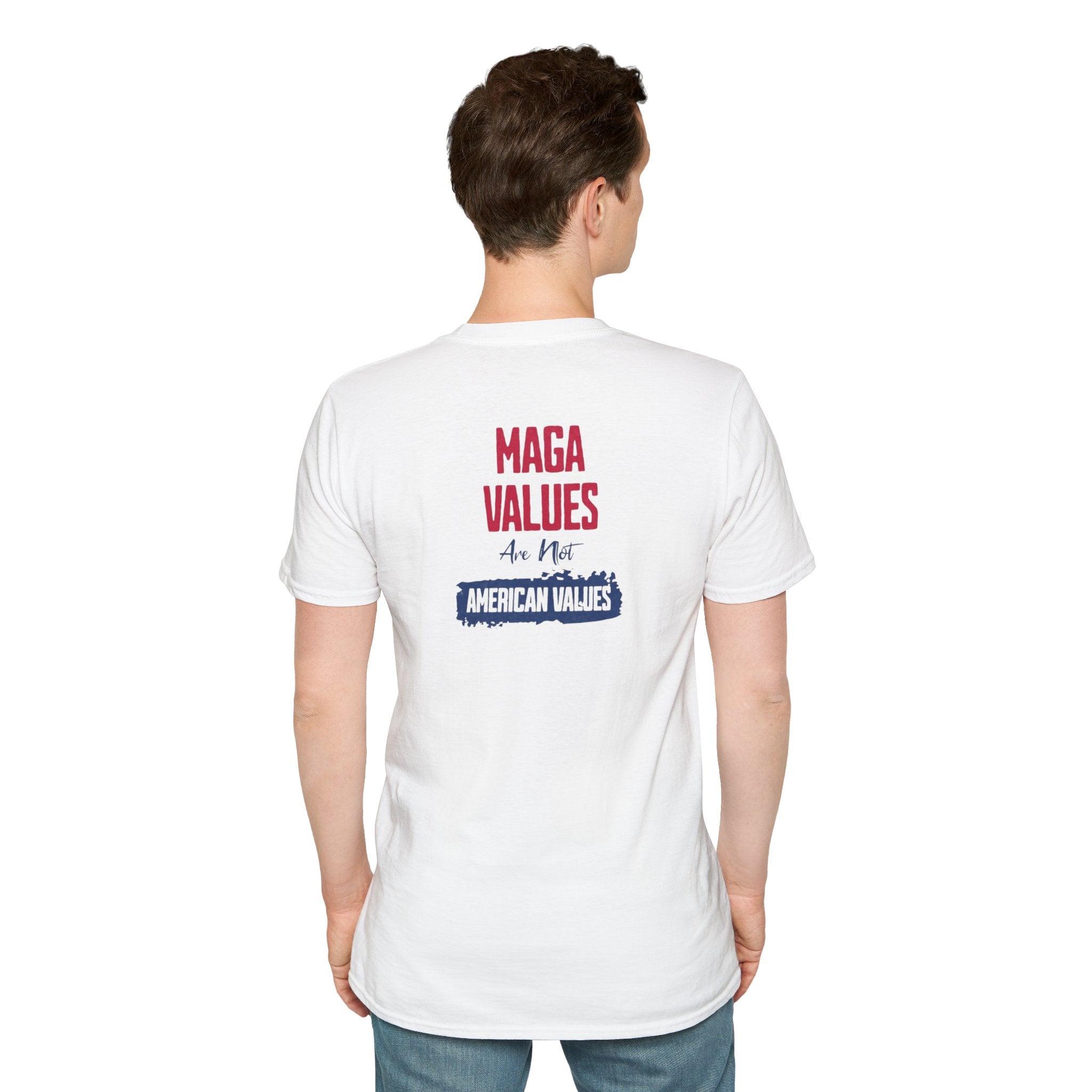 MAGA Values are NOT American Values Softstyle Unisex T-Shirt