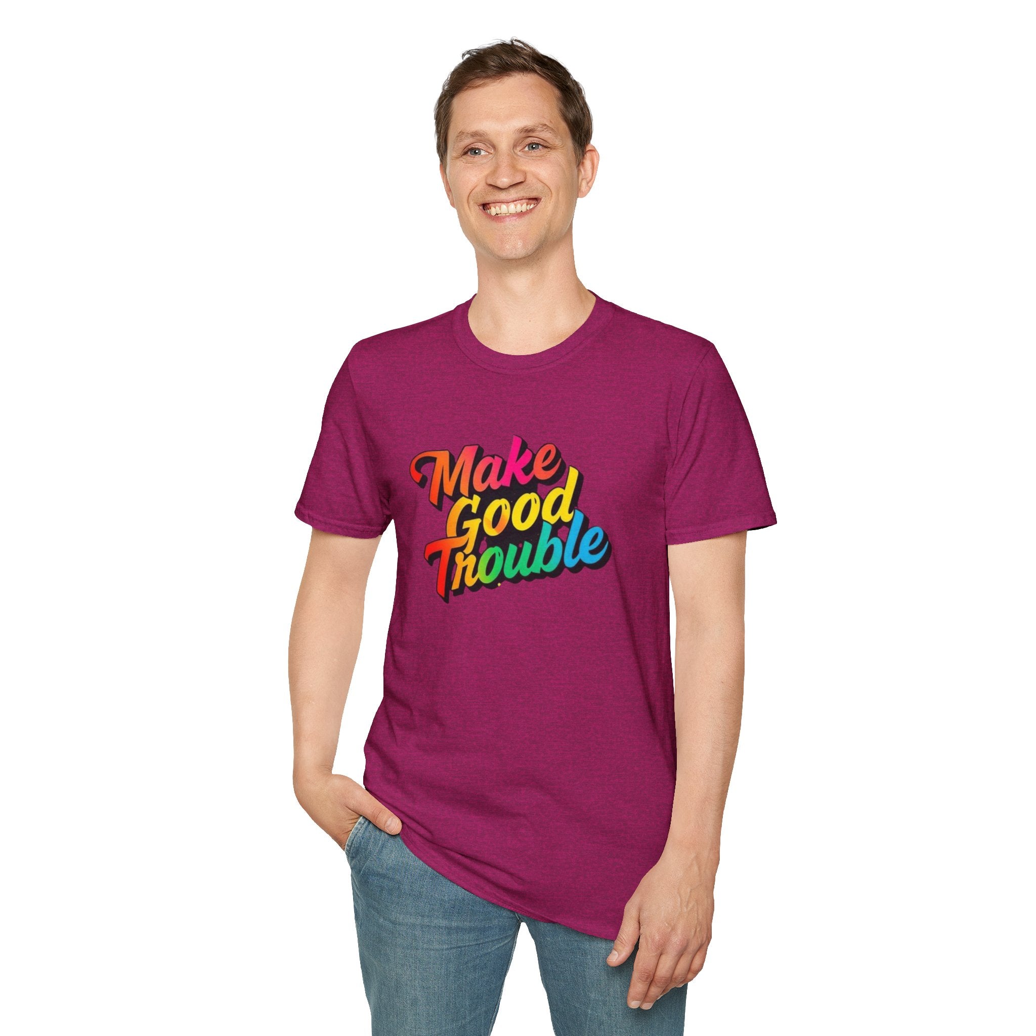 Make Good Trouble' Rainbow T-Shirt