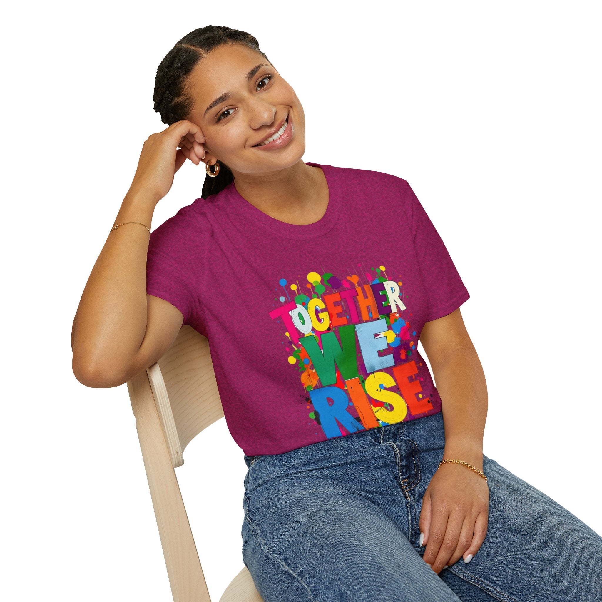 Juntos nos levantamos Camiseta unisex de estilo suave