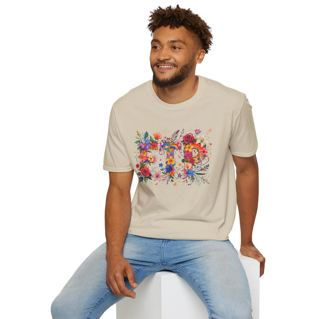 Floral 'FTP' Graphic T-Shirt