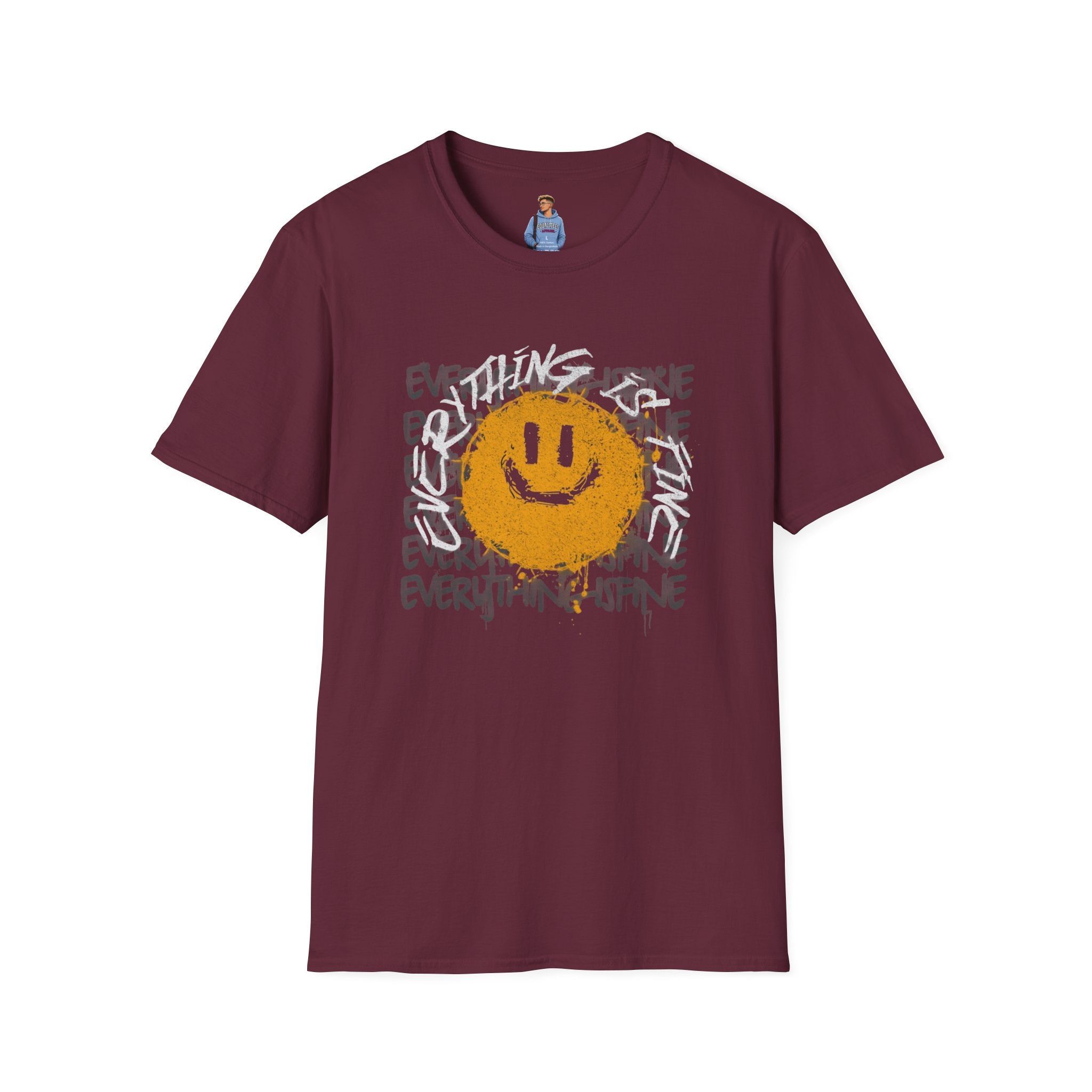 Camiseta unisex divertida y suave con la frase "Todo está bien", camiseta sarcástica, camiseta gráfica humorística, camiseta con frase del Apocalipsis, regalo para amantes de las bromas