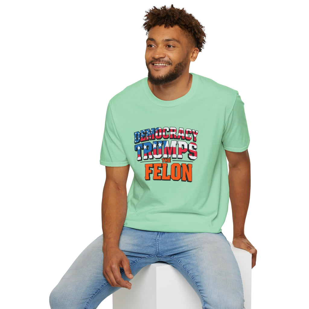 Democracy Trumps the Felon Graphic Tee