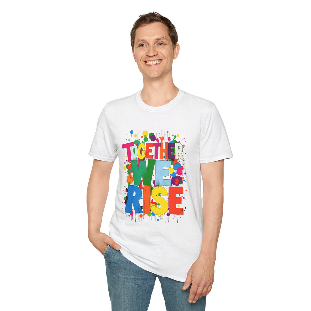 Juntos nos levantamos Camiseta unisex de estilo suave