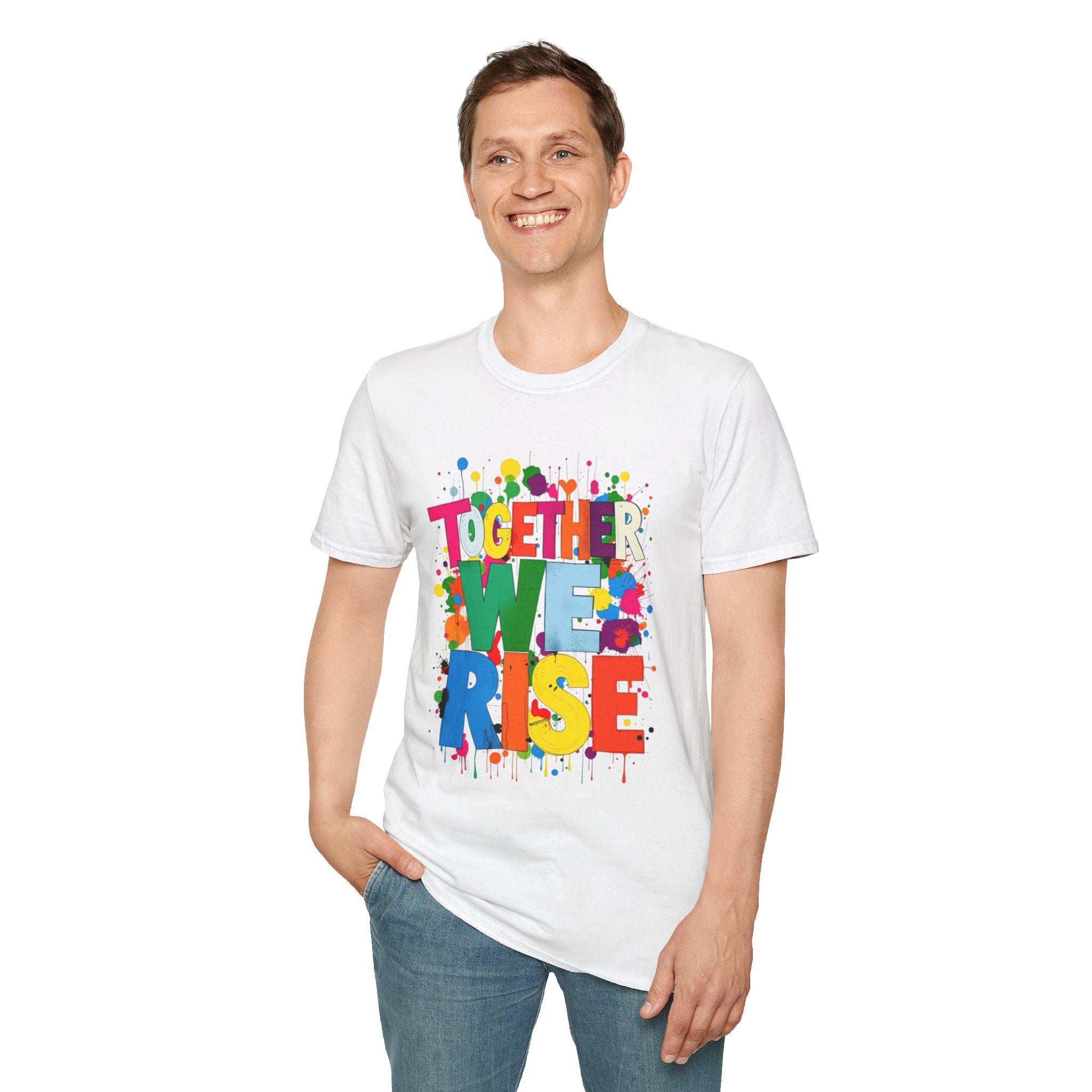 Juntos nos levantamos Camiseta unisex de estilo suave